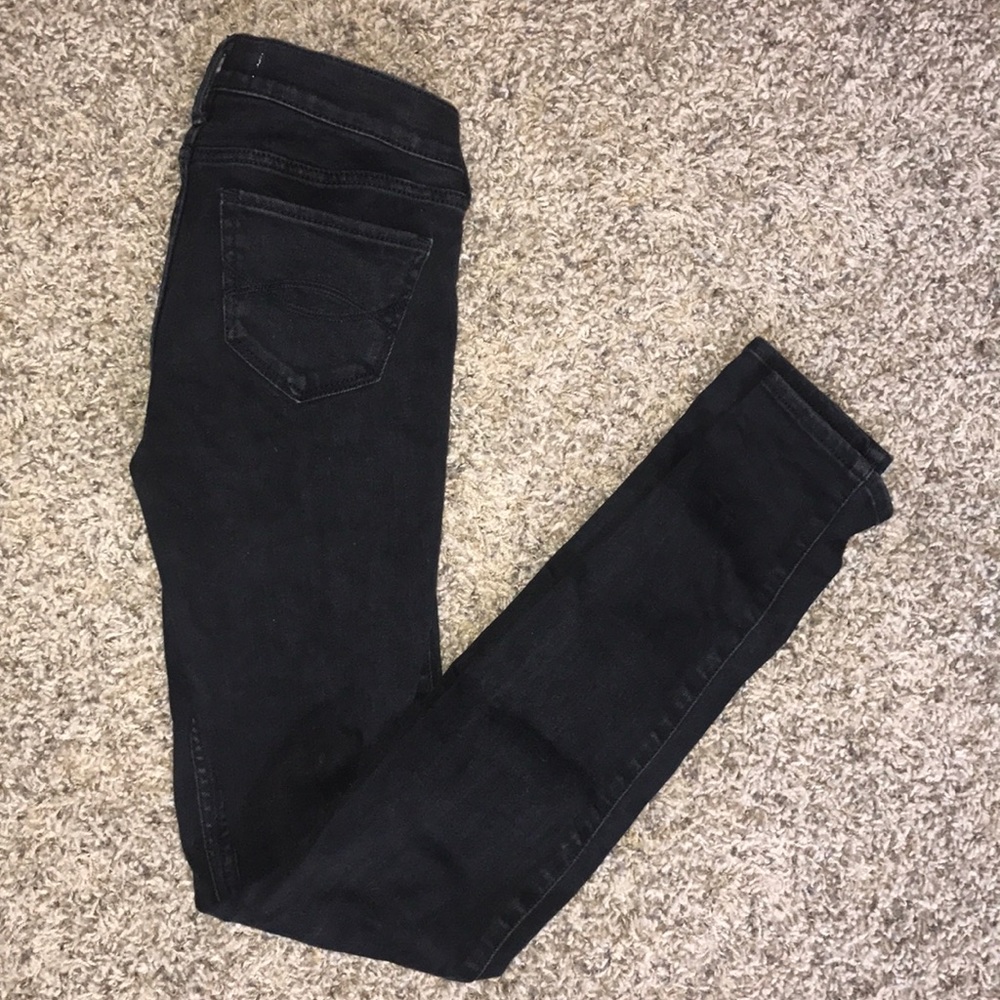 Abercrombie kids girl black skinny jeans